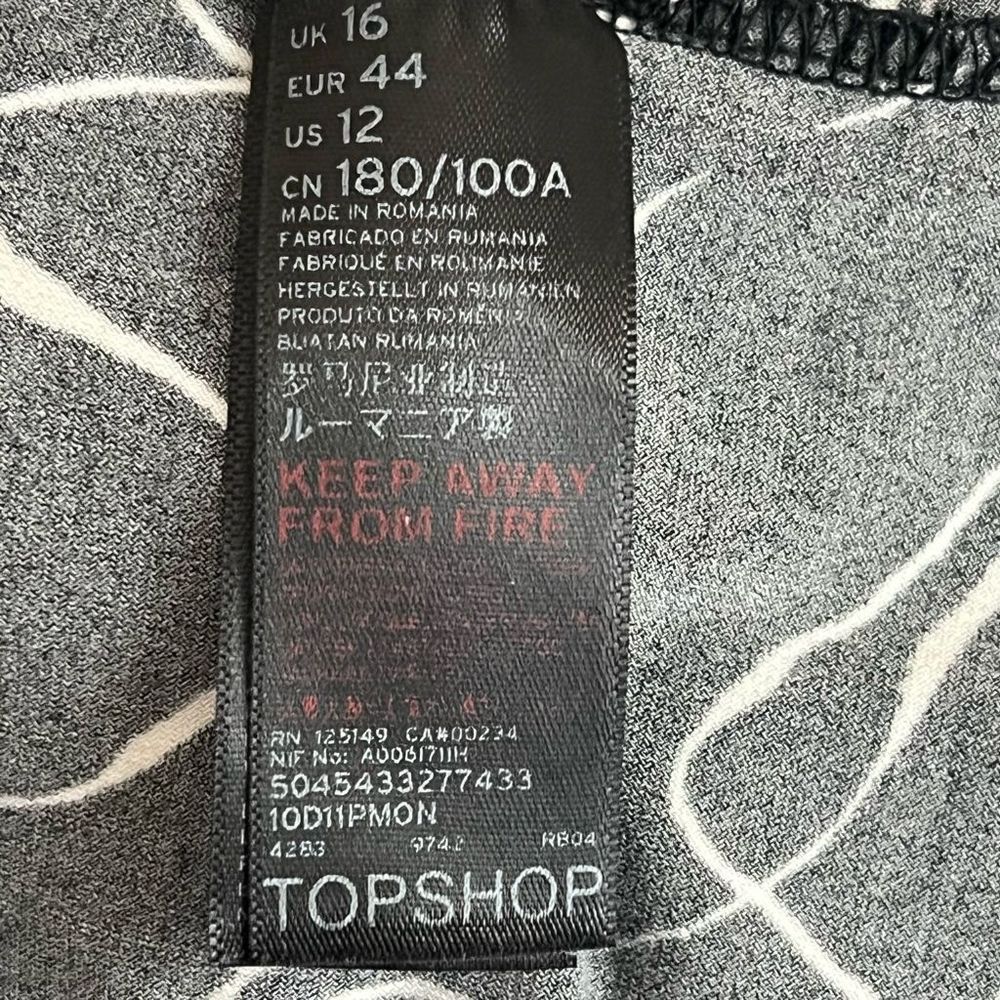 Topshop Long Sleeves Midi Dress Size 12 - Picture 9 of 11
